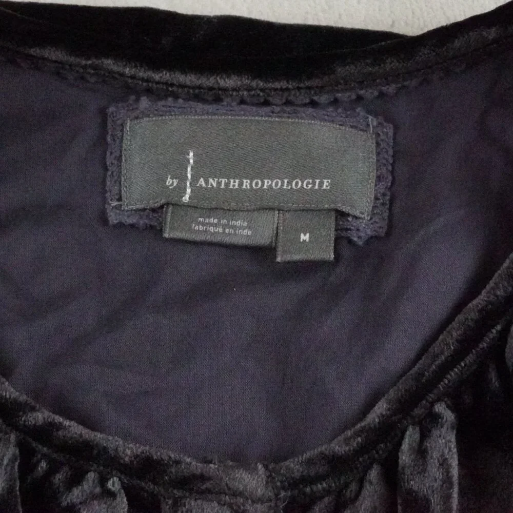 By Anthropologie The Somerset Maxi Dress Velvet Edition Womens Medium - Picture 3 of 12